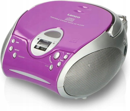 RADIOODTWARZACZ LENCO SCD-24 CD/FM/AUX fioletowy