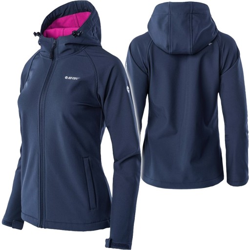 KURTKA PRZEJŚCIOWA DAMSKA PRZECIWDESZCZOWA SOFTSHELL HI-TEC NETI KAPTUR S