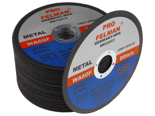 50X Tarcza do cięcia PRO-FELMAN 125x1.2x22.23