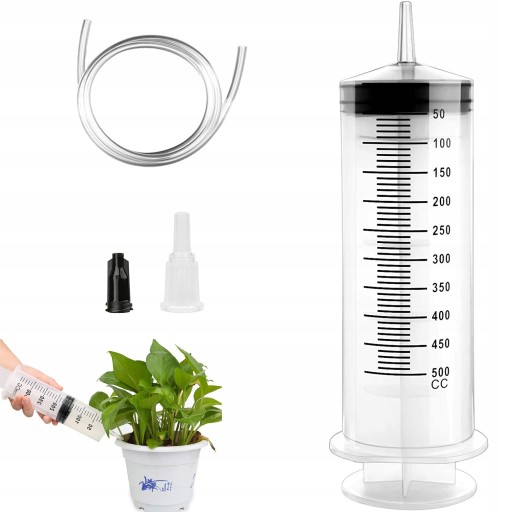DUŻA STRZYKAWKI 3 CZĘŚCIOWE 500ML Z CEWNIKIEM