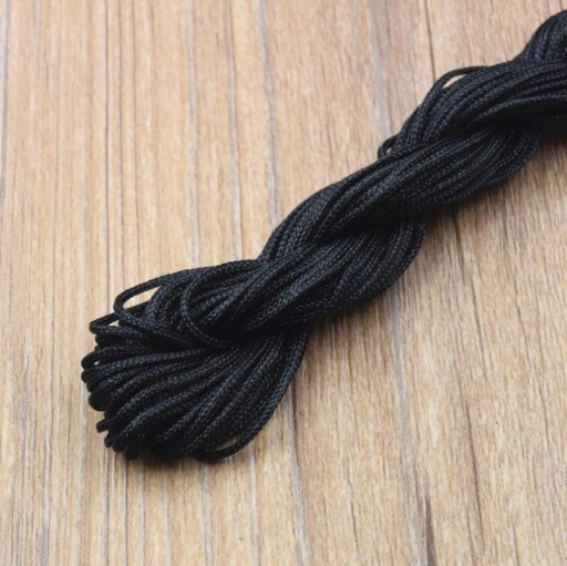 Czarny styl 12 meterroll Nylon Cord Macrame Rattai