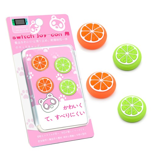 4x GUMKI NAKŁADKI SWITCH OLED Citrus Ziel-Pomarań