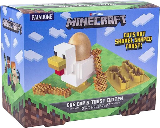 MINECRAFT CHICKEN EGG CUP+TOAST CUTTER / ZESTAW MI