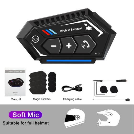 Kask z zestawem słuchawkowym motocyklowe Bluetoot