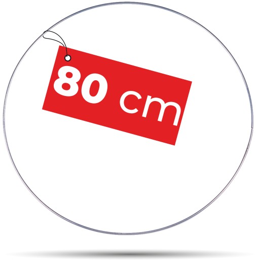Metalowa obręcz koło do łapacza snów SREBRNA 80 cm