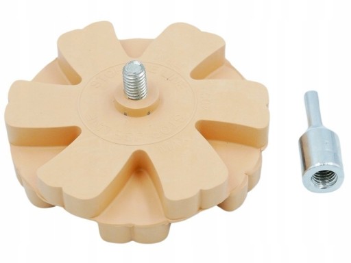 KRĄŻEK DYSK GUMOWY KWIATEK DO USUWANIA KLEJU NA WIERTARKĘ + ADAPTER - FT02K