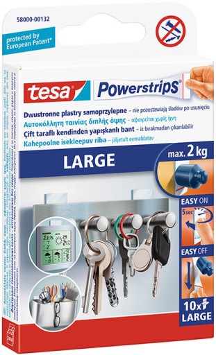 TESA 58000 PLASTRY MONTAŻOWE do 2kg x 10szt DUŻE
