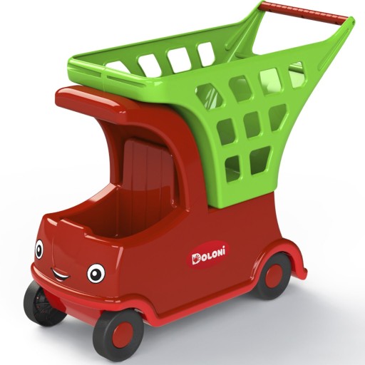 Doloni Auto z Koszykiem Pchacz Wózek Czerwony 01540/02