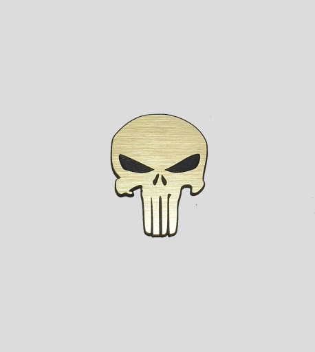 PUNISHER naklejka emblemat 100 x 132 mm * ZŁOTA