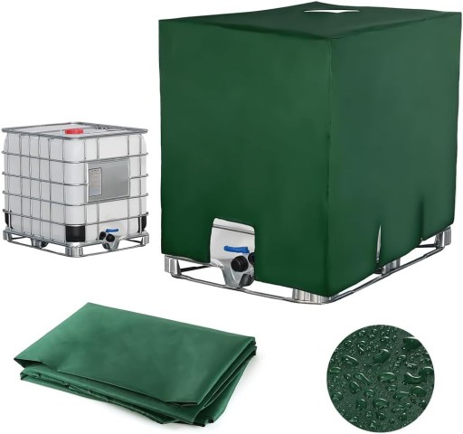 SZCZELNY POKROWIEC PLANDEKA NA ZBIORNIK MAUZER DESZCZÓWKA 1000L 116x120x100