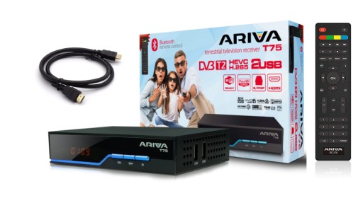 Dekoder DVB-T2 HEVC H265 ARIVA T75 pilot Bluetooth