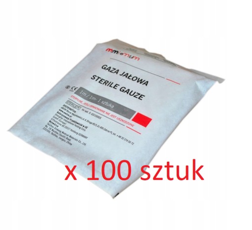 EMTIM GAZA STERYLNA OPATRUNKOWA 13N ZESTAW 100 SZT