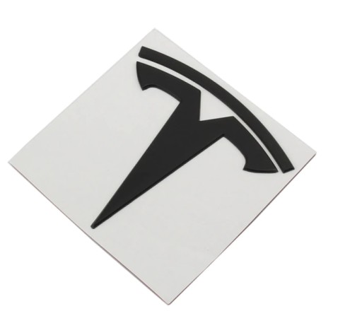 EMBLEMAT TESLA 3 LOGO znaczek TYŁ CZARNY