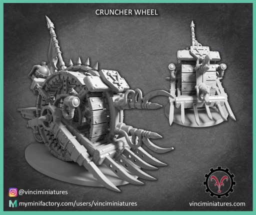 Cruncher Wheel - Vinciminiatures - Druk 3D