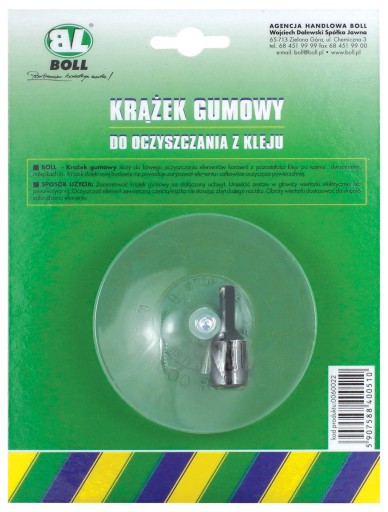 BOLL - KRĄŻEK GUMOWY DO USUWANIA KLEJU Z KAROSERII