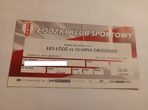ŁKS ŁÓDŹ - OLIMPIA GRUDZIĄDZ 30-03-2013