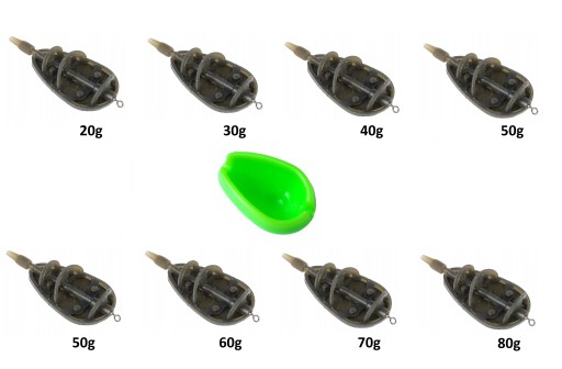 ZESTAW8x KOSZYKI NĘCENIA METHOD FEDER 20-80g+FORMA