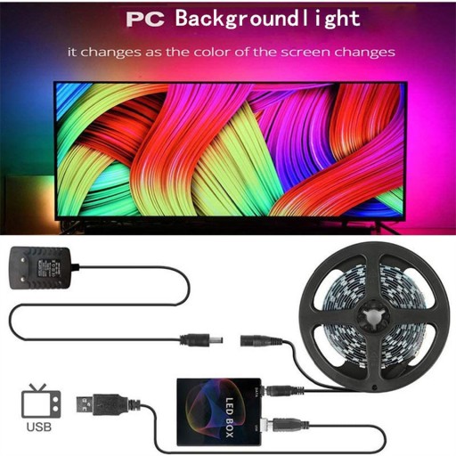 DIY Ambient TV PC Dream Screen USB pasek LED kompu