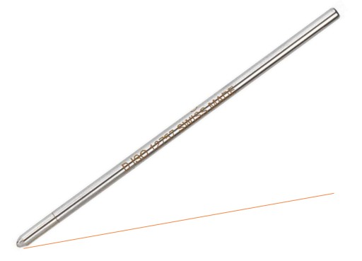 WKŁAD METAL KRÓTKI DO DŁUGOPISU 67 MM _FLUO POMARAŃCZOWY (PODKREŚLACZ)