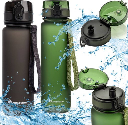 Zestaw Butelka na Wodę Bidon Piłkarski Sportowy Tritanowy Meteor 1000ml