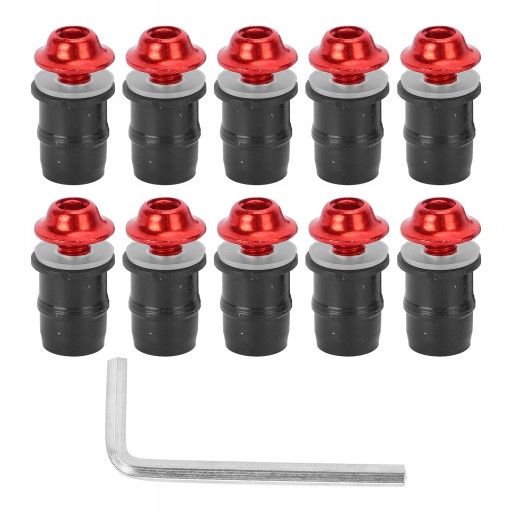 10X MOTOCYKL ZESTAW ŚRUB PRZEDNIEJ SZYBY M5x16mm