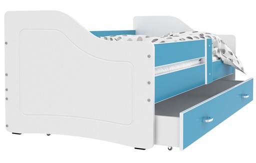 Łóżko dziecięce 140x80 szuflada + materac SWEETY