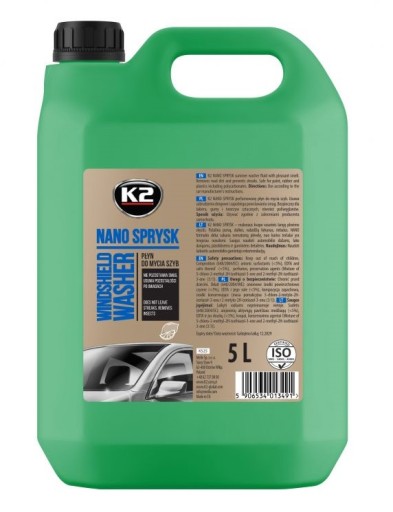 Płyn do spryskiwaczy K2 Nano Sprysk K525 letni 5L