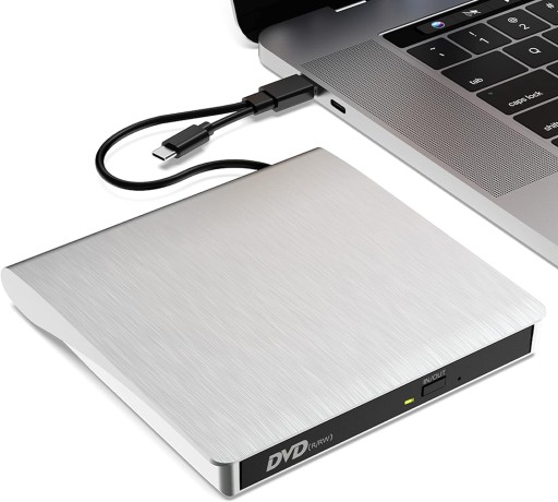 ZEWNĘTRZNY NAPĘD CD DVD TATEGUARD USB 3.0/USB C PRZENOŚNA NAGRYWARKA