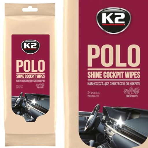 K2 Polo Shine Wipes Chusteczki kokpit POŁYSK x24