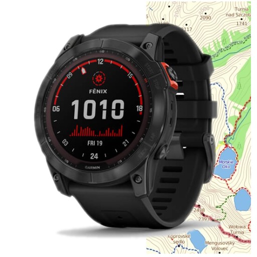 GARMIN Fenix 7X Solar Czarny GPS + OSMapaPL TOPO