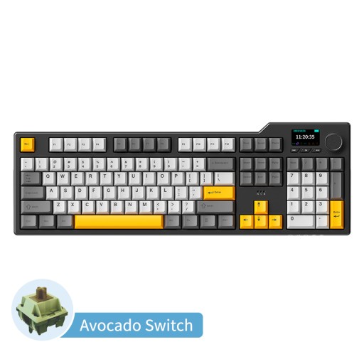 AJAZZ AK35I V3MAX Uszczelka Klawiatura mechaniczna Hot-Swap z trybem Tir ekranu