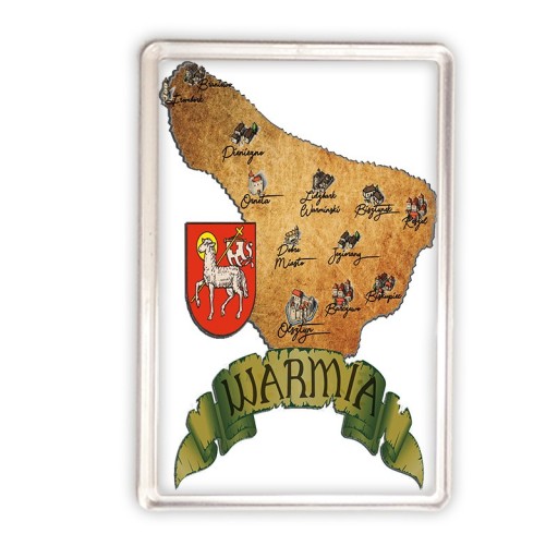 magnes akrylowy mapa Warmii