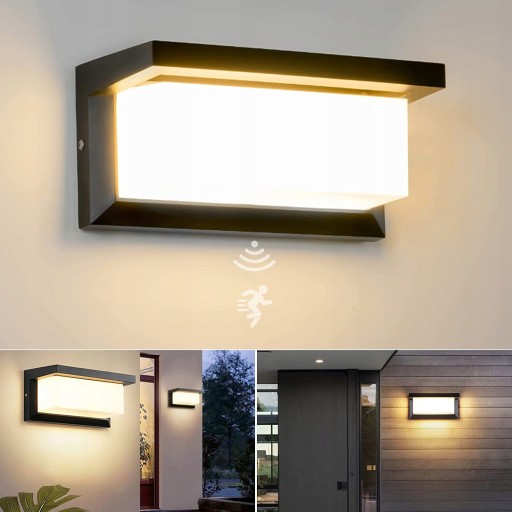 Czujnik ruchu LAMPA ŚCIENNA ZEWNĘTRZNA KINKIET LED ŚCIENNA ZEWNĘTRZNA 3000K