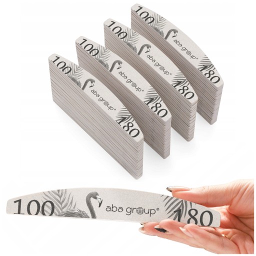 ZESTAW Aba Group Pilnik PÓŁKSIĘŻYC flaming SLIM 100/180 niepakowany 100 szt