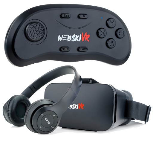 WIRTUALNA RZECZYWISTOŚĆ GOGLE VR 3D 360 DO TELEFONU Z KONTROLEREM SŁUCHAWKI