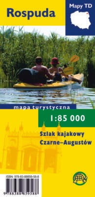 ROSPUDA MAPA TURYSTYCZNA SKŁADANA CZARNE-AUGUSTÓW