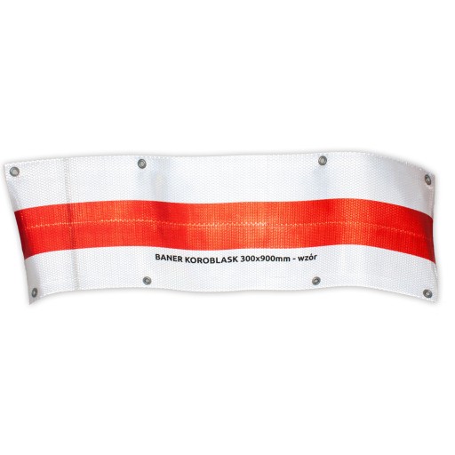 baner KOROBLASK odblaskowy 90x30cm na DRZEWA PŁOTY
