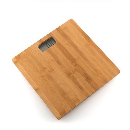 Waga łazienkowa Bathroom Solutions, bambusowa, 30x30 cm, brązowa/czarna