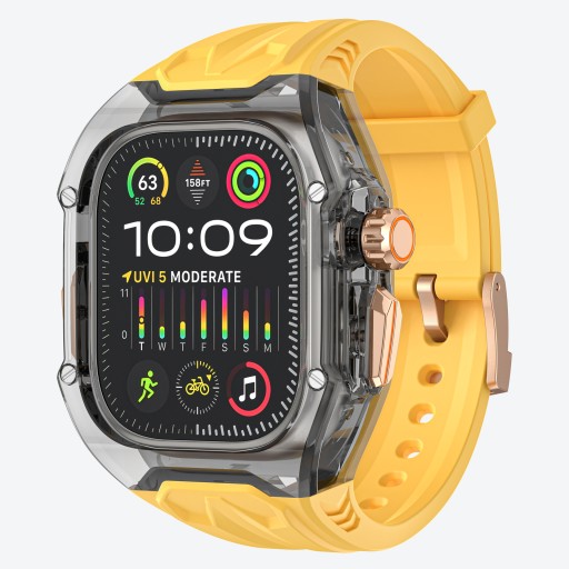 Pasuje do Apple Watch 7 8 9. generacji – 44/45 mm – od żółtego do czarnego