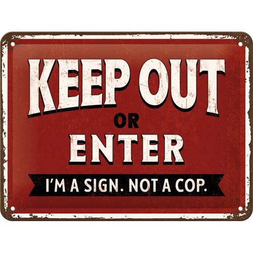 Tablica KEEP OUT OR ENTER 15x20 metal 26240