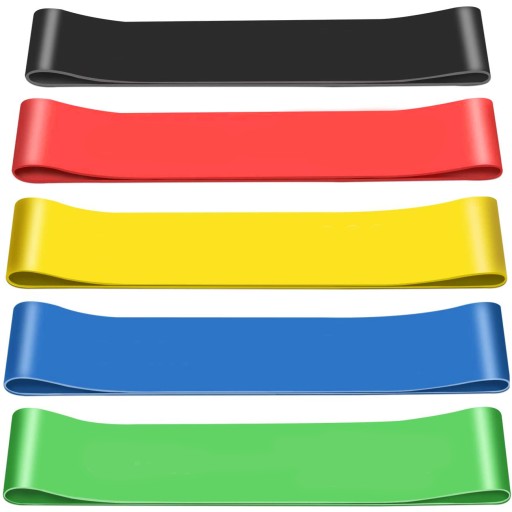 ZESTAW 5 GUM DO ĆWICZEŃ MINI BAND TAŚMY FITNESS
