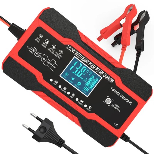 PROSTOWNIK AUTOMATYCZNY ŁADOWARKA Z FUNKCJĄ NAPRAWY 12V 24V 10A AGM SLA