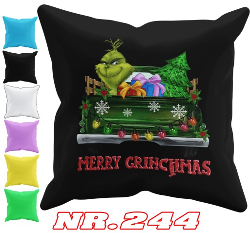 POSZEWKA NA PODUSZKĘ JAŚKA DO PRZEDSZKOLA GRINCH ŚWIĘTA + IMIĘ GRATIS