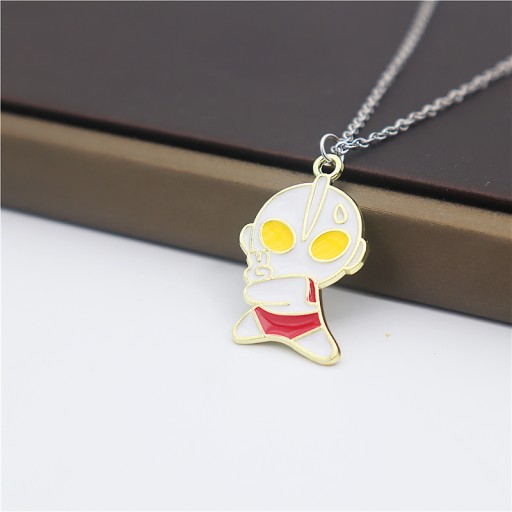 Doraemon Cartoon Color Necklace Stainless Steel