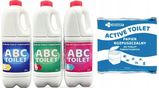 PŁYN DO TOALET TURYSTYCZNYCH 3X2L ABC + PAPIER ECO
