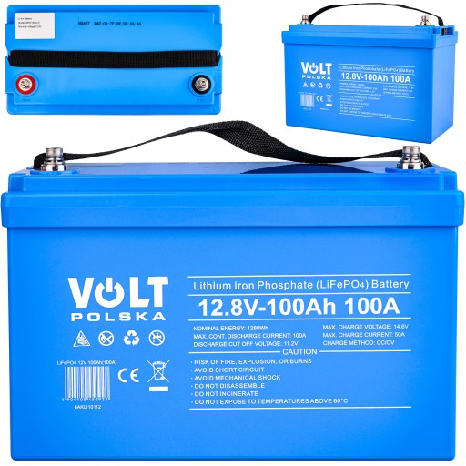 AKUMULATOR LiFePO4 BLUETOOTH BMS 100Ah 12V 100A