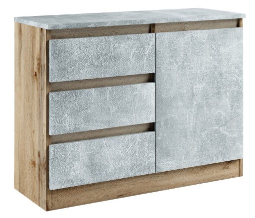 014-070 KOMODA B1d3s/100 cm - WOTAN / BETON / BETON