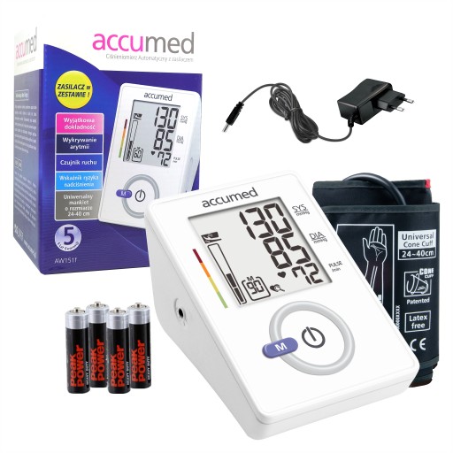 ACCUMED CIŚNIENIOMIERZ NARAMIENNY ARYTMIA ZASILACZ