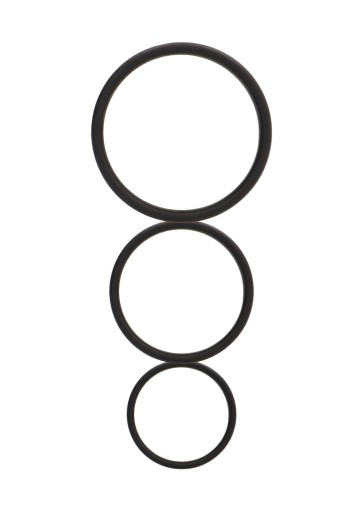 FLAT COCK RING SET - BLACK SHOTS
