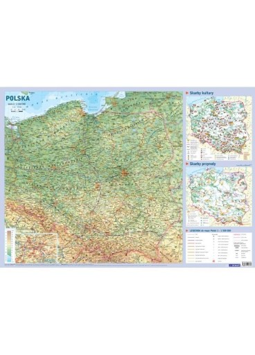 MAPA W TUBIE: POLSKA (FIZYCZNA)